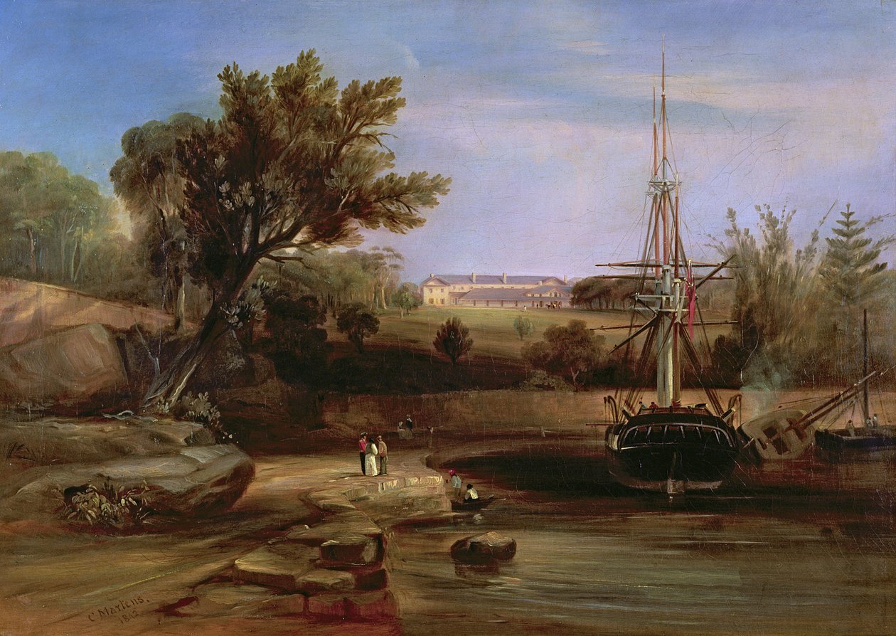 Sydney Cove, 1842 door Conrad Martens