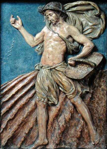 De zaaier, ca. 1896 door Conrad Dressler