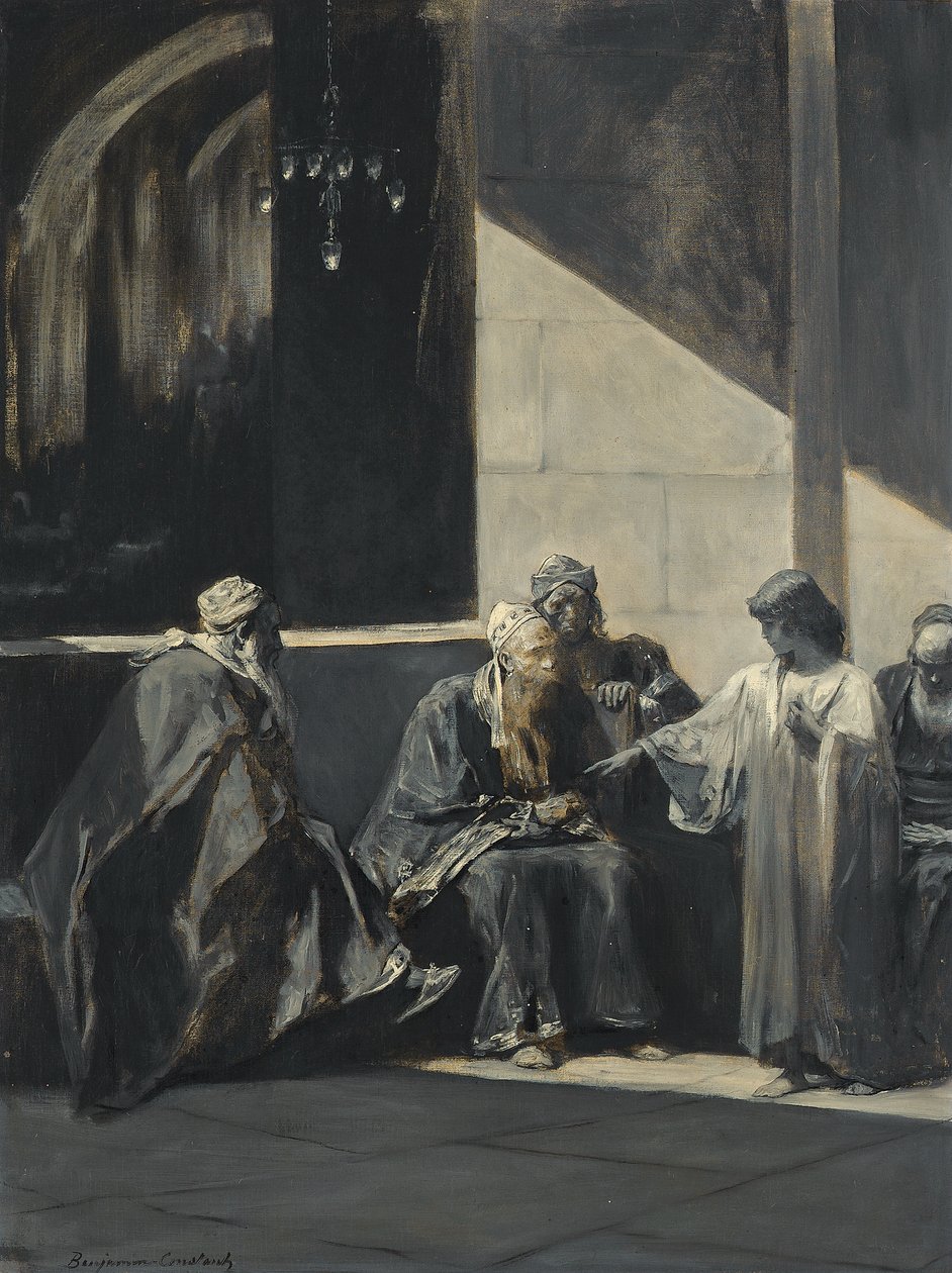 Christus onderwijst in de tempel door Constant