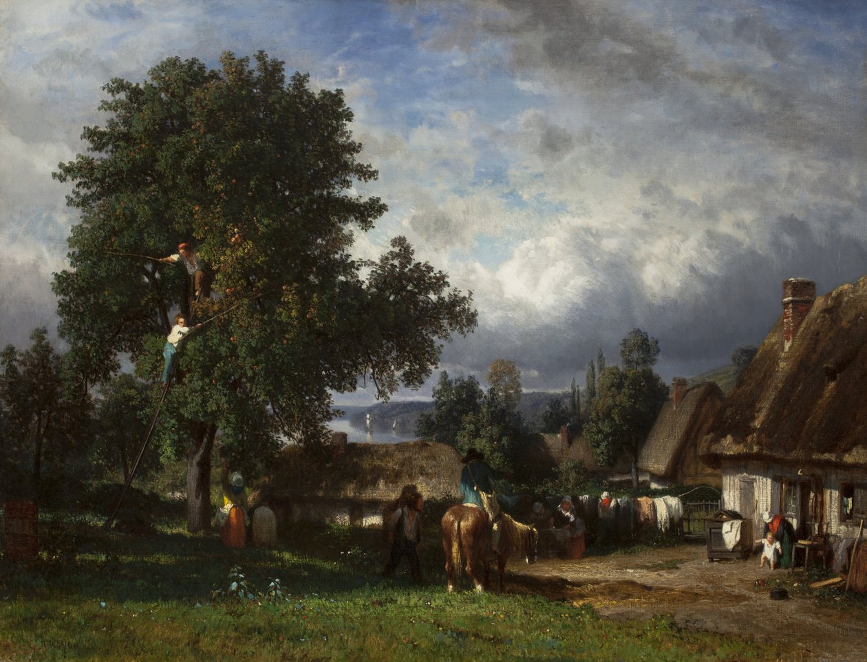 Appeloogst in Normandië, 1835-65 door Constant Emile Troyon