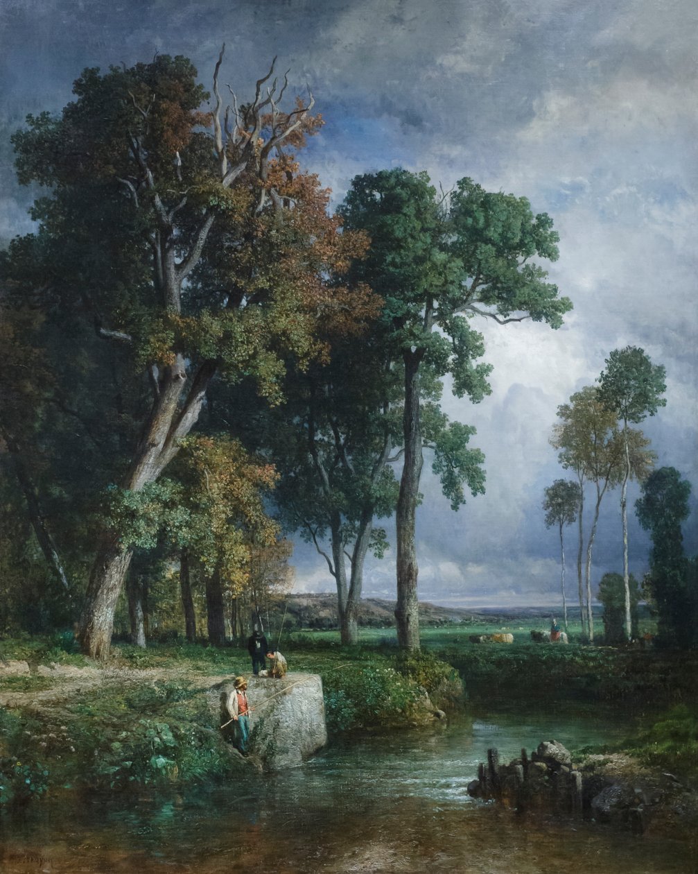 De vissers, c.1850 door Constant Emile Troyon