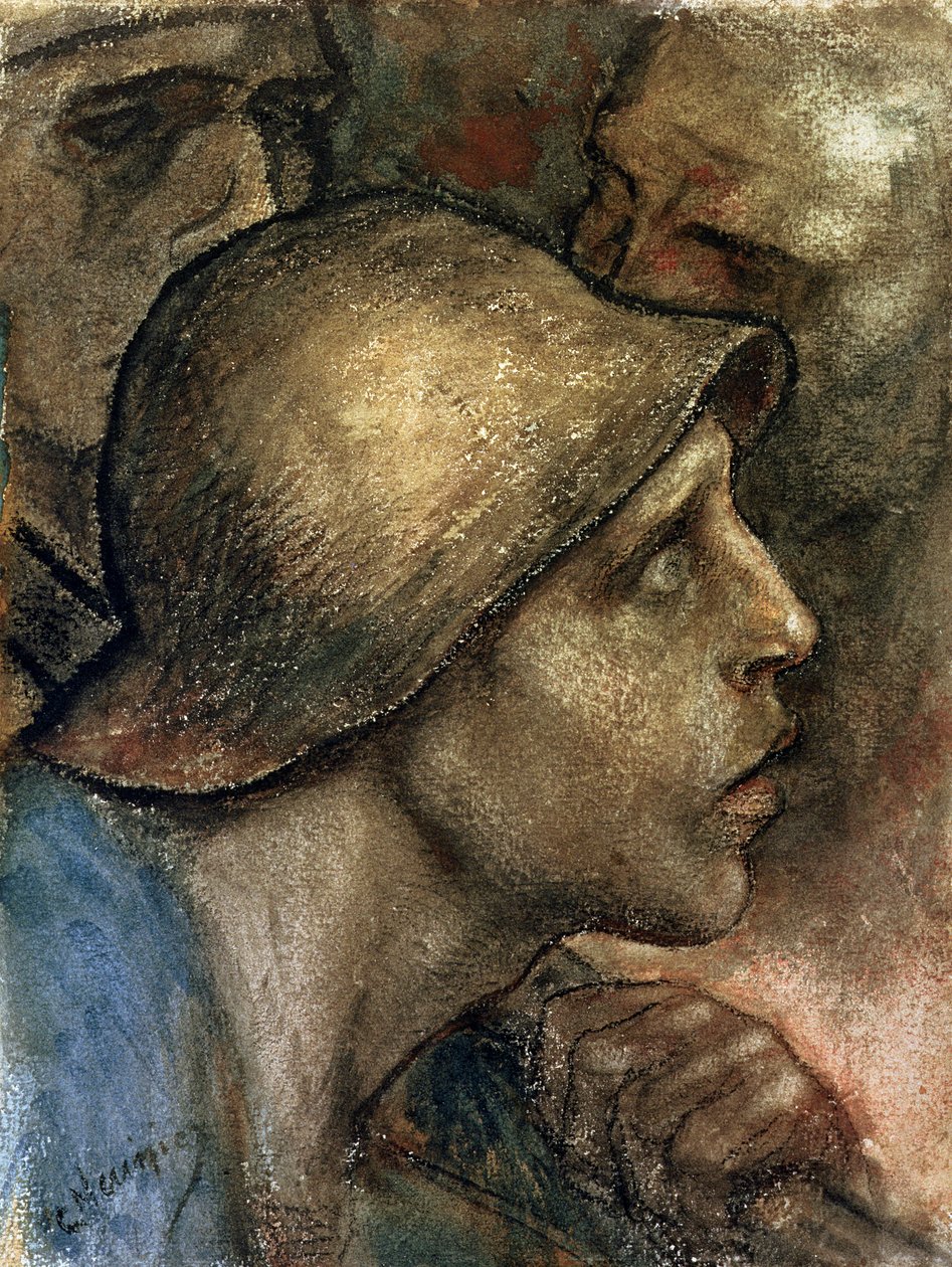 Hoofd van een arbeider door Constantin Emile Meunier