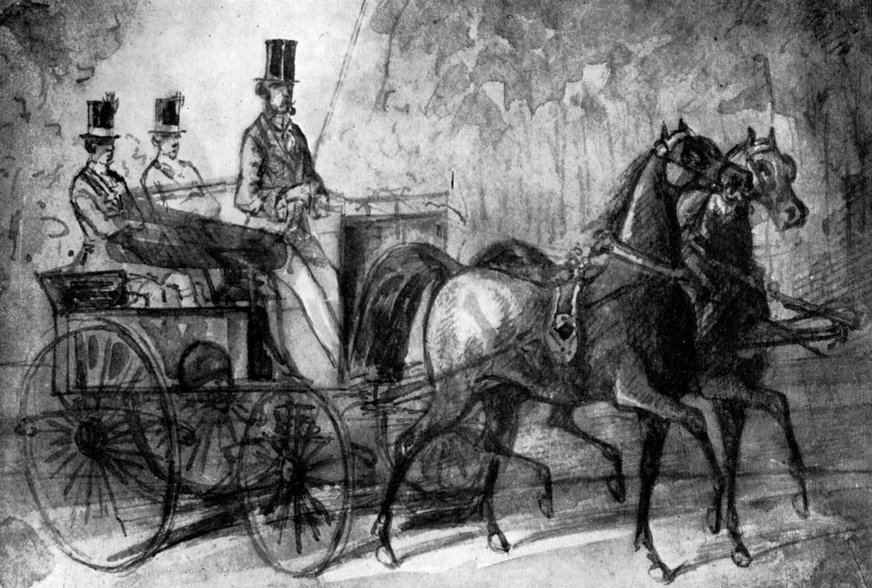 Een Dandy aan het Rijden door Constantin Guys