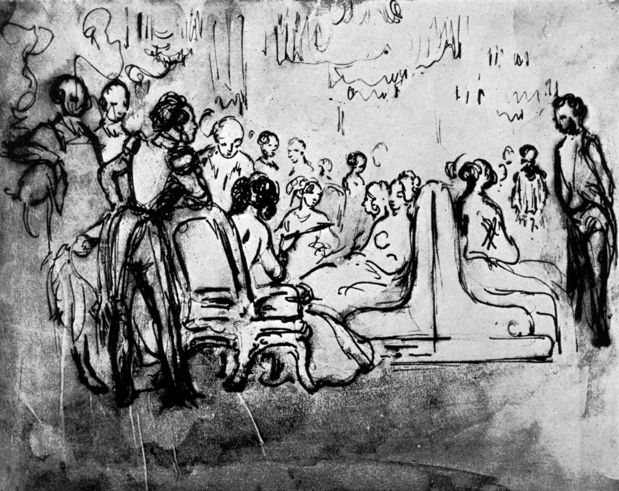 Salon, 19e eeuw, 1930 door Constantin Guys