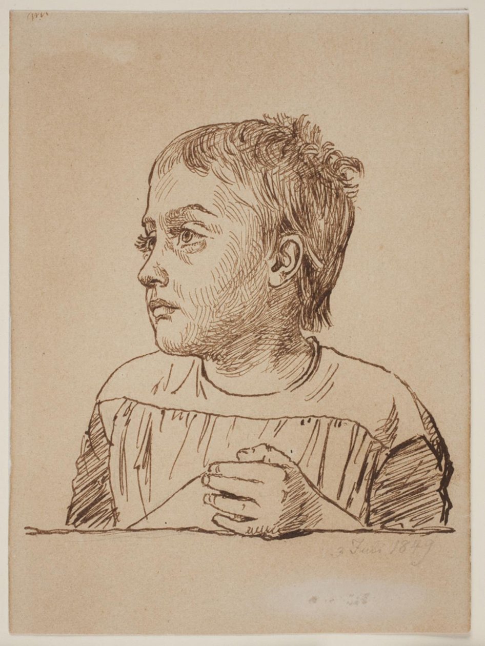 Portret van Elise Købke door Constantin Hansen
