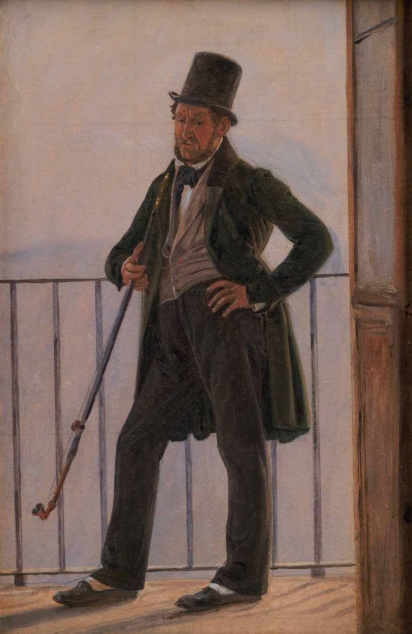 De schilder Albert Küchler door Constantin Hansen