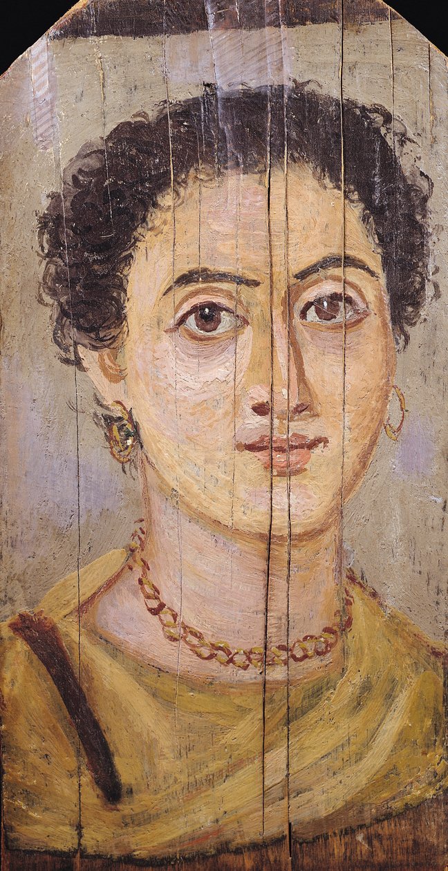 Fayum-portret van een vrouw door Coptic