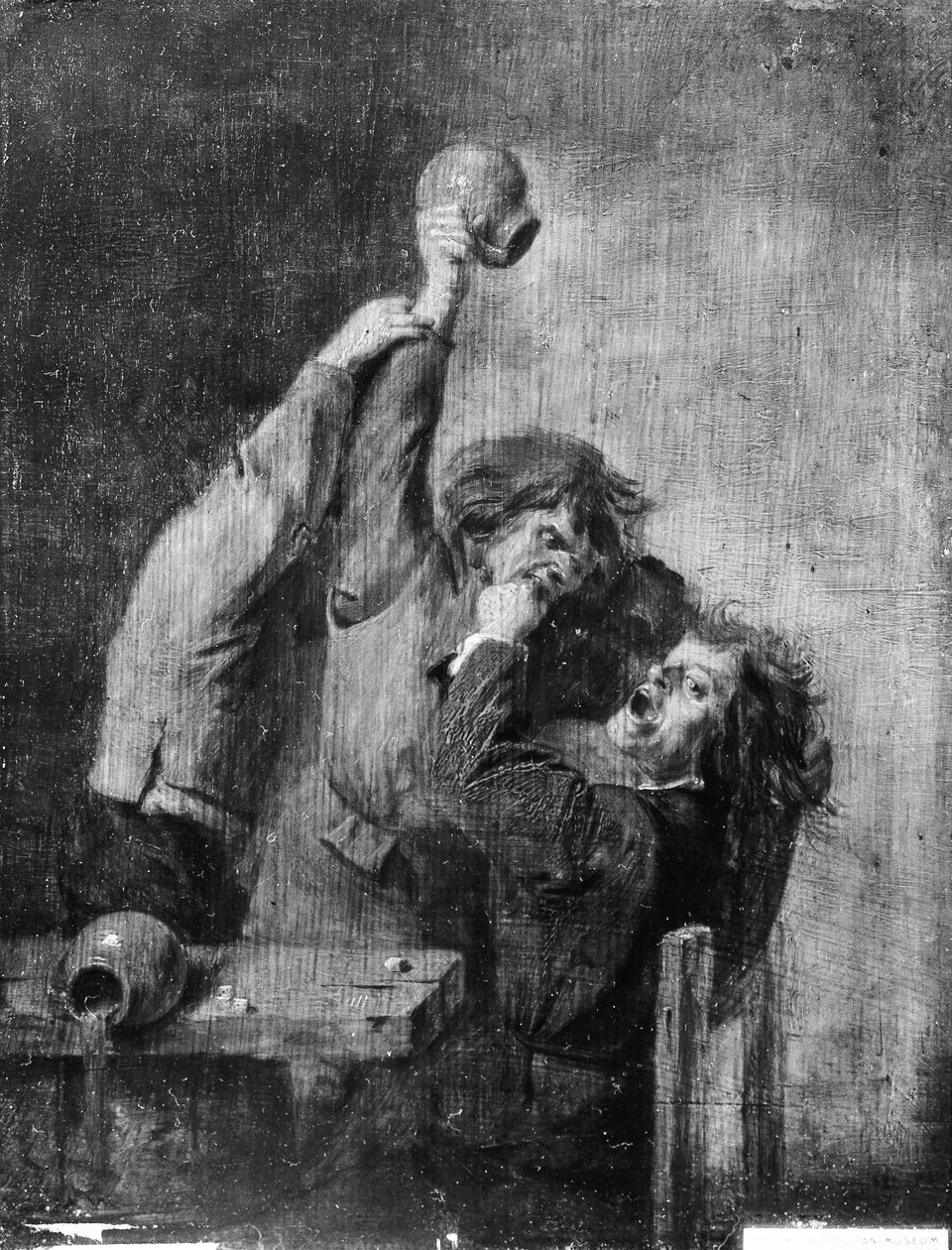 De vechtpartij door Copy after Adriaen Brouwer