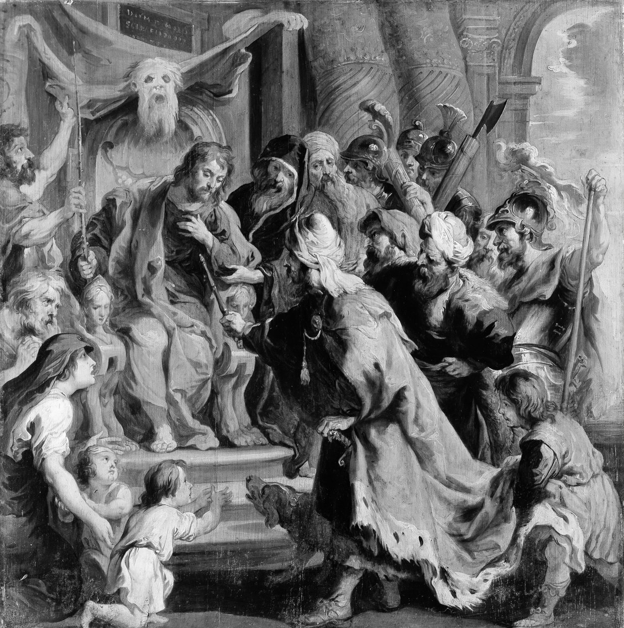 Cambyses benoemt Otanes tot rechter door Copy after Peter Paul Rubens