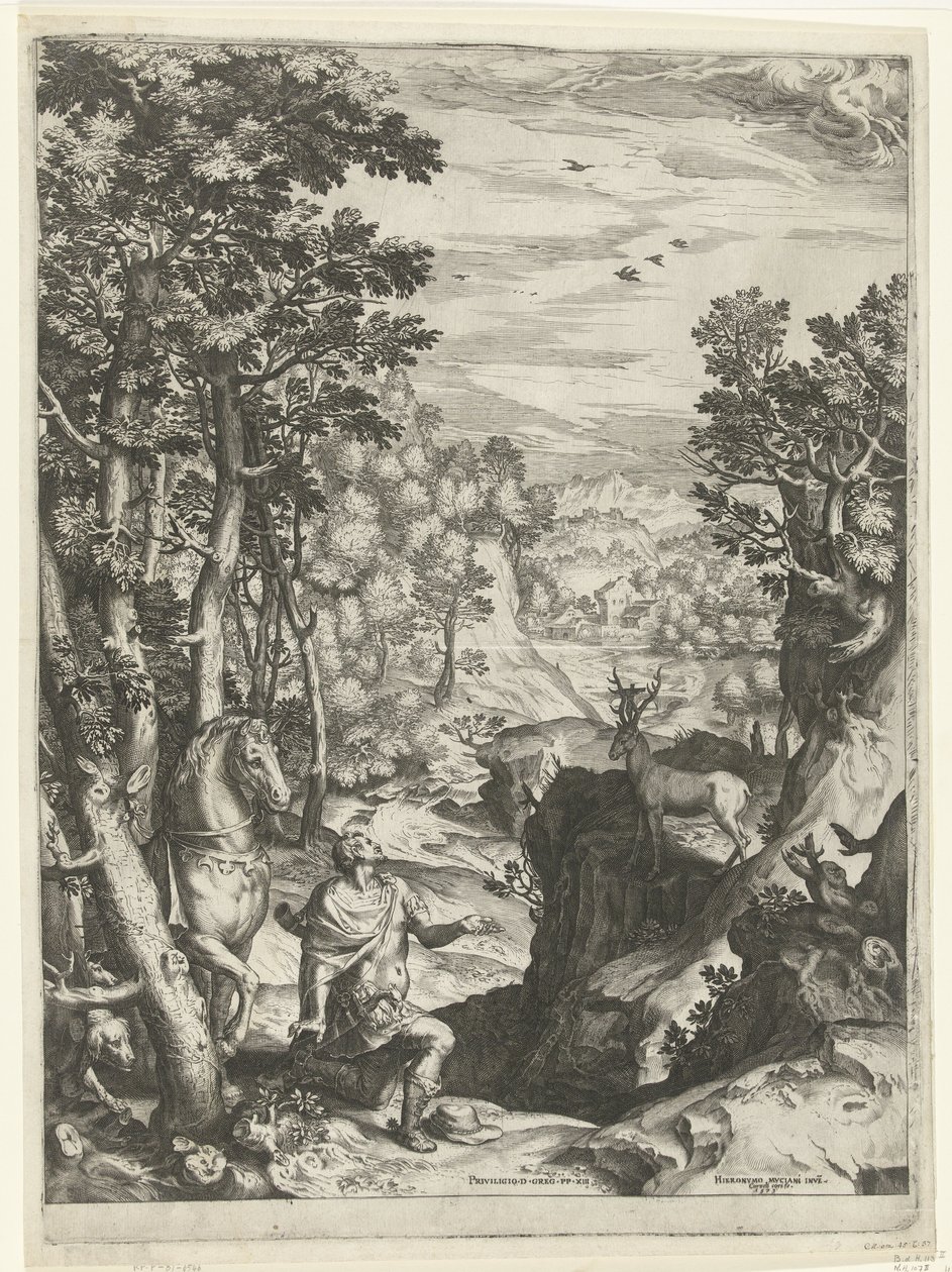 De Visie van Sint Eustachius door Cornelis Cort