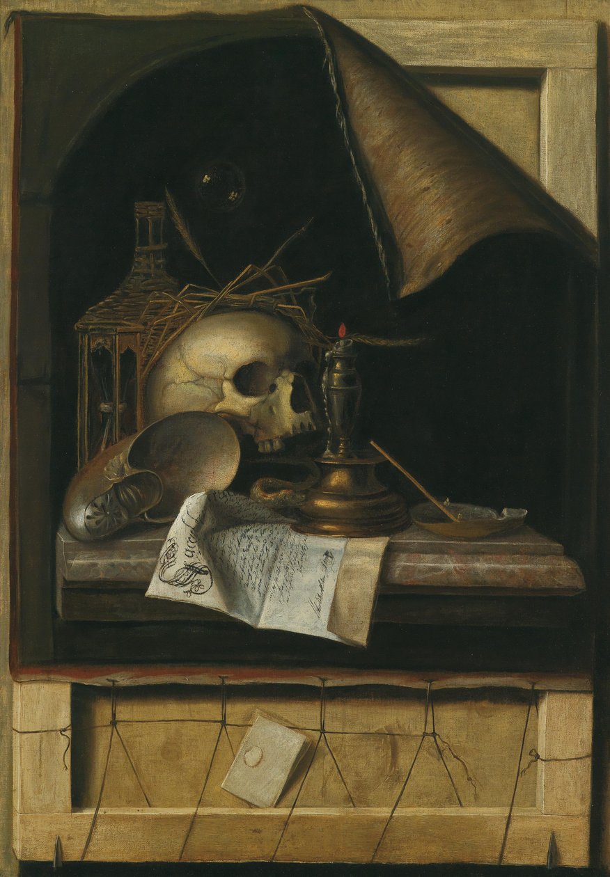Vanitas stilleven door Cornelis Norbertus Gysbrechts