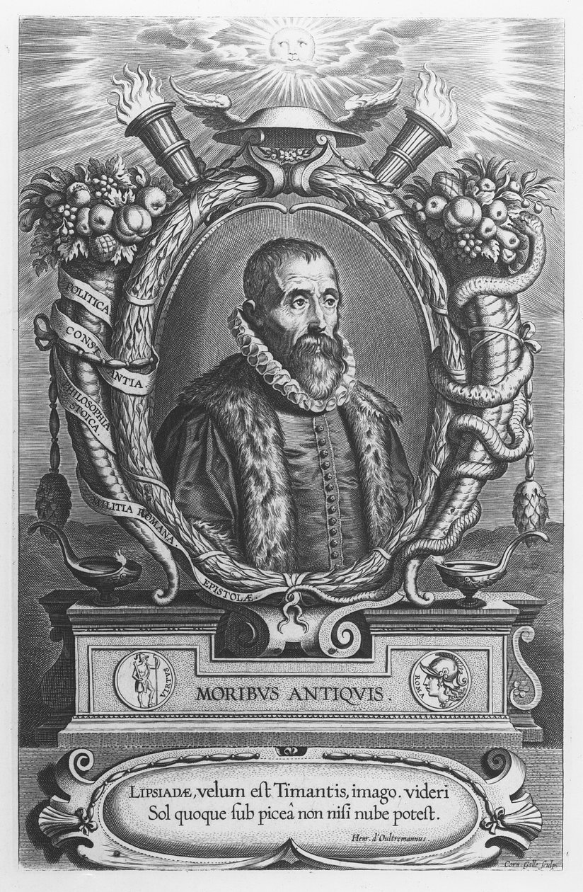 Portret van Justus Lipsius door Cornelis Galle the Elder