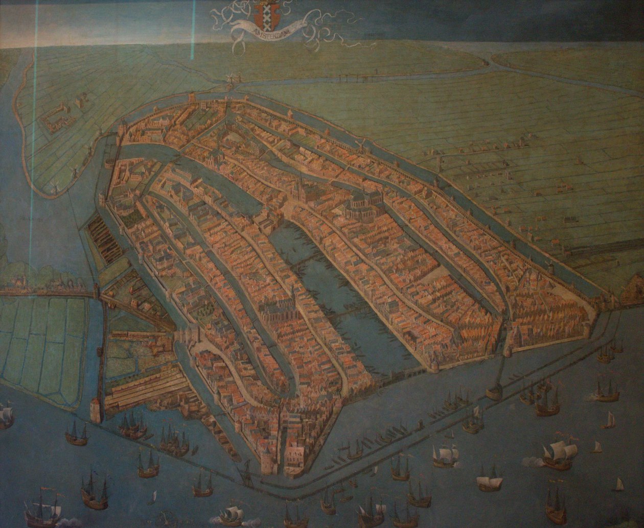 Amsterdam in vogelvlucht door Cornelis Anthonisz.