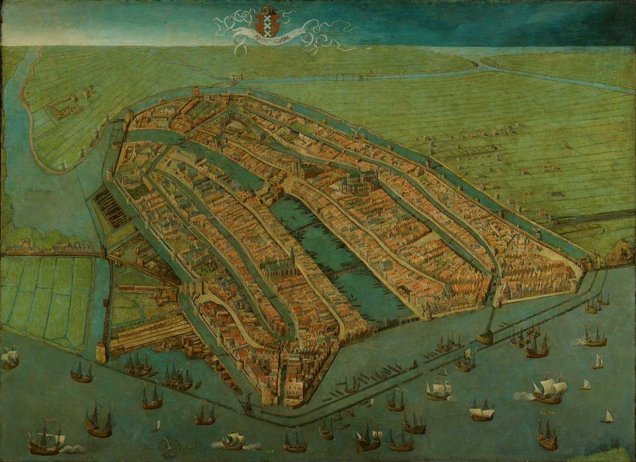 Amsterdam in vogelvlucht door Cornelis Anthonisz.