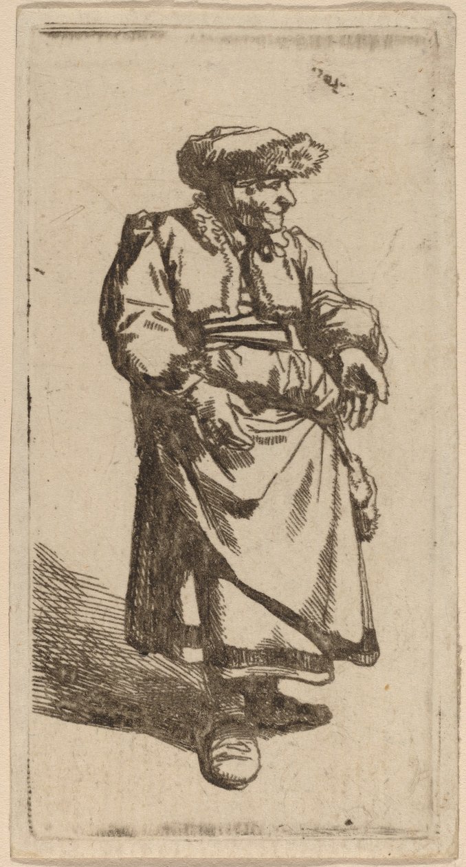 Oude Vrouw Staand door Cornelis Pietersz Bega