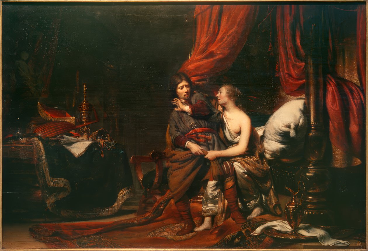 Jozef en de vrouw van Potifar door Cornelis Bisschop