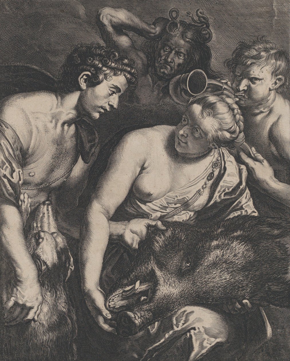 Atalanta en Meleager door Cornelis Bloemaert