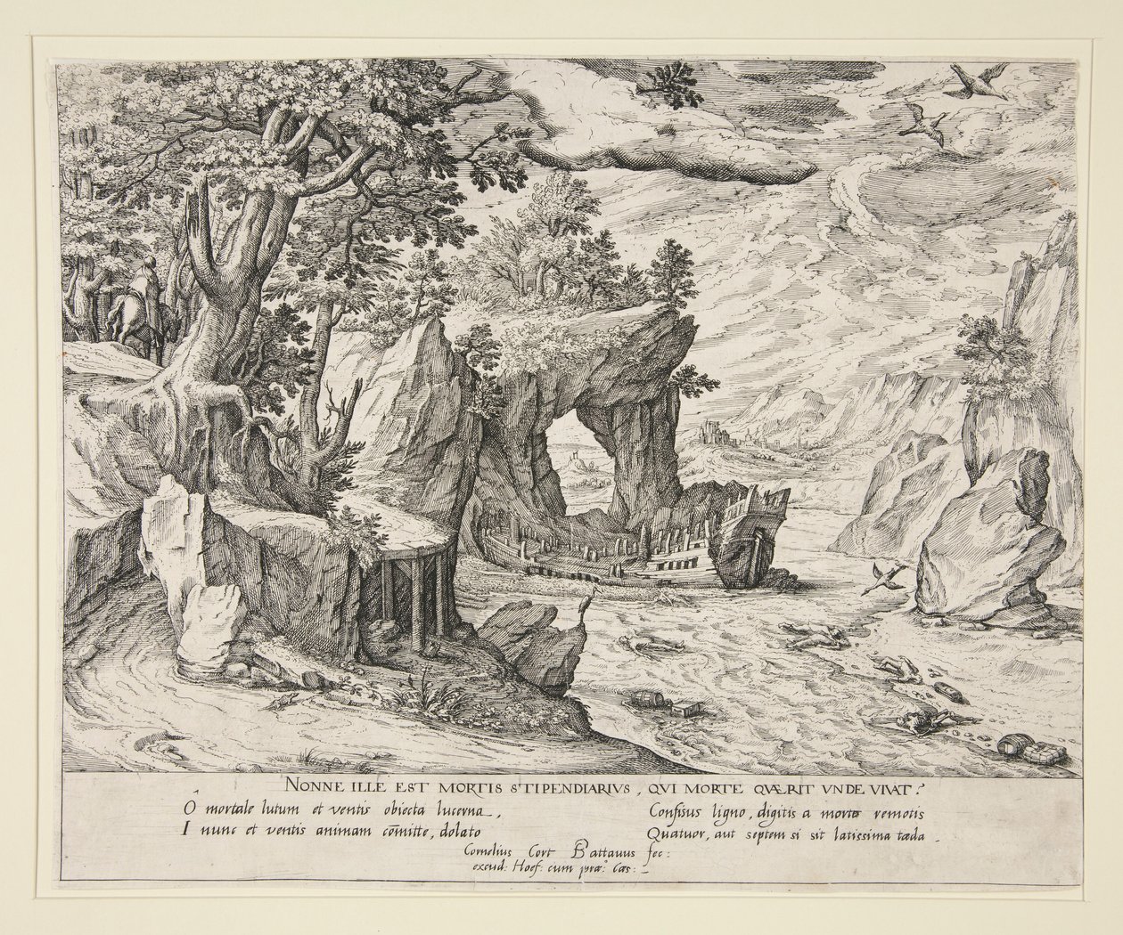 Het wrak door Cornelis Cort