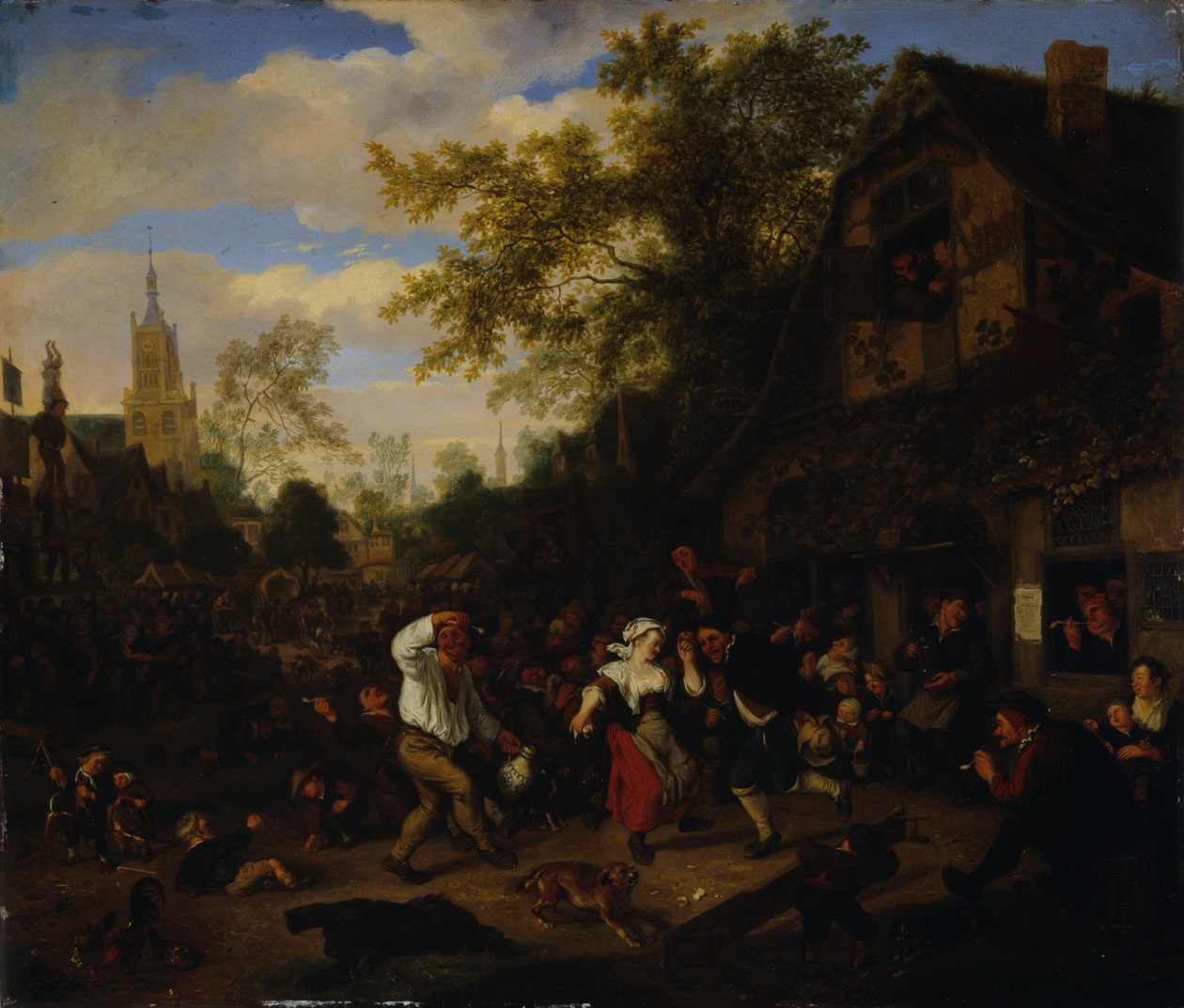 Een Kermis, 1697 door Cornelis Dusart