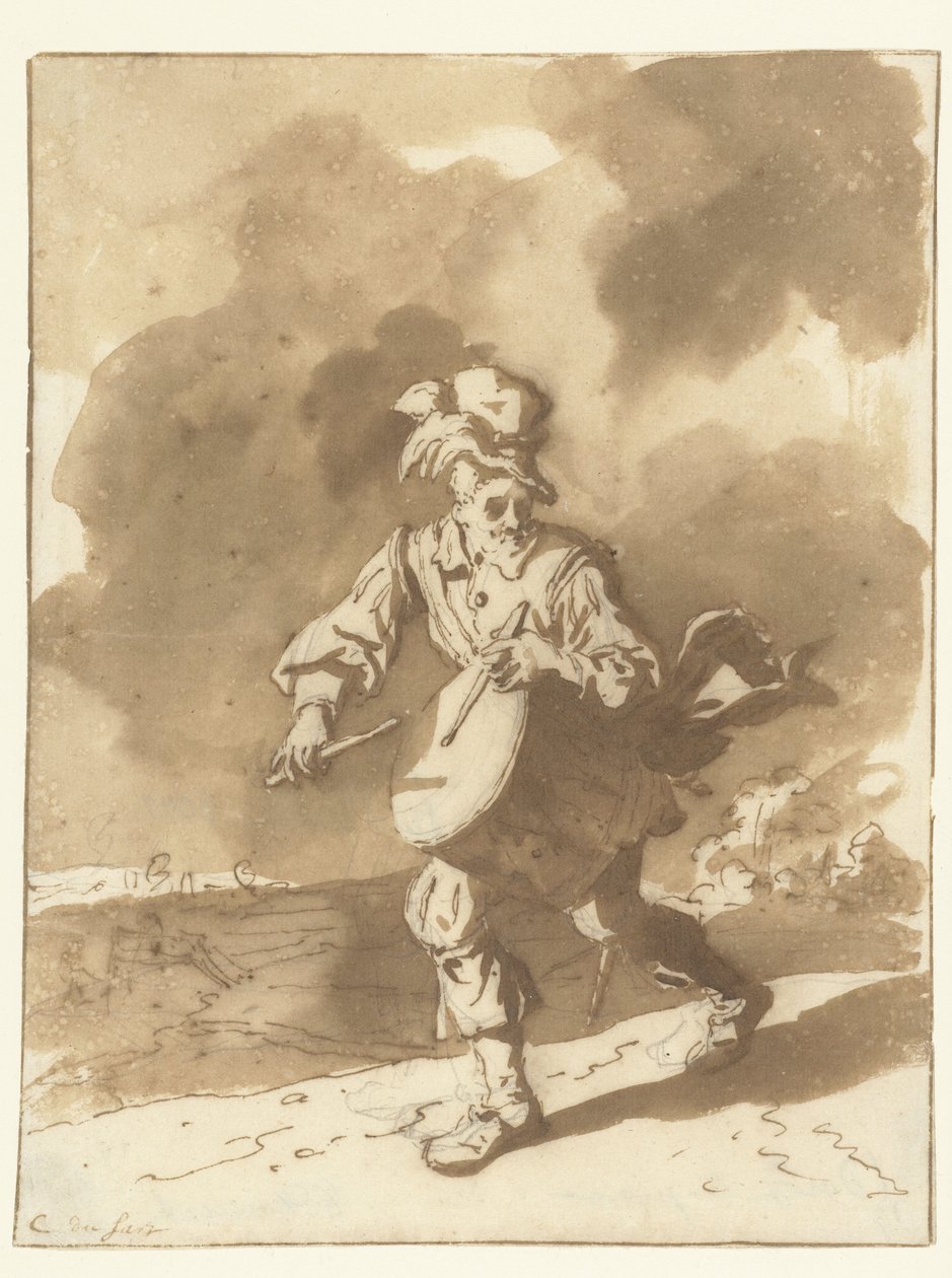 De Trommelaar door Cornelis Dusart