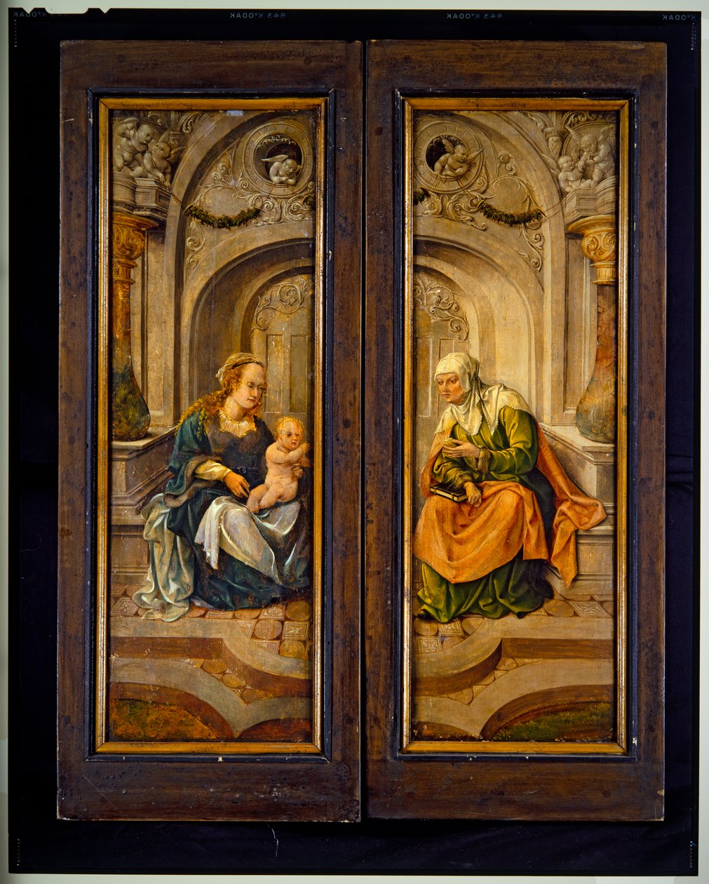 Kruisiging Drieluik (paneel, centraal) door Cornelis Engelbrechtsen