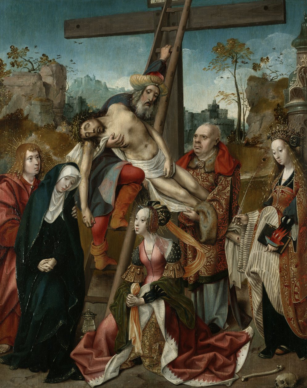 De Kruisafneming, ca. 1510-20 door Cornelis Engelbrechtsen