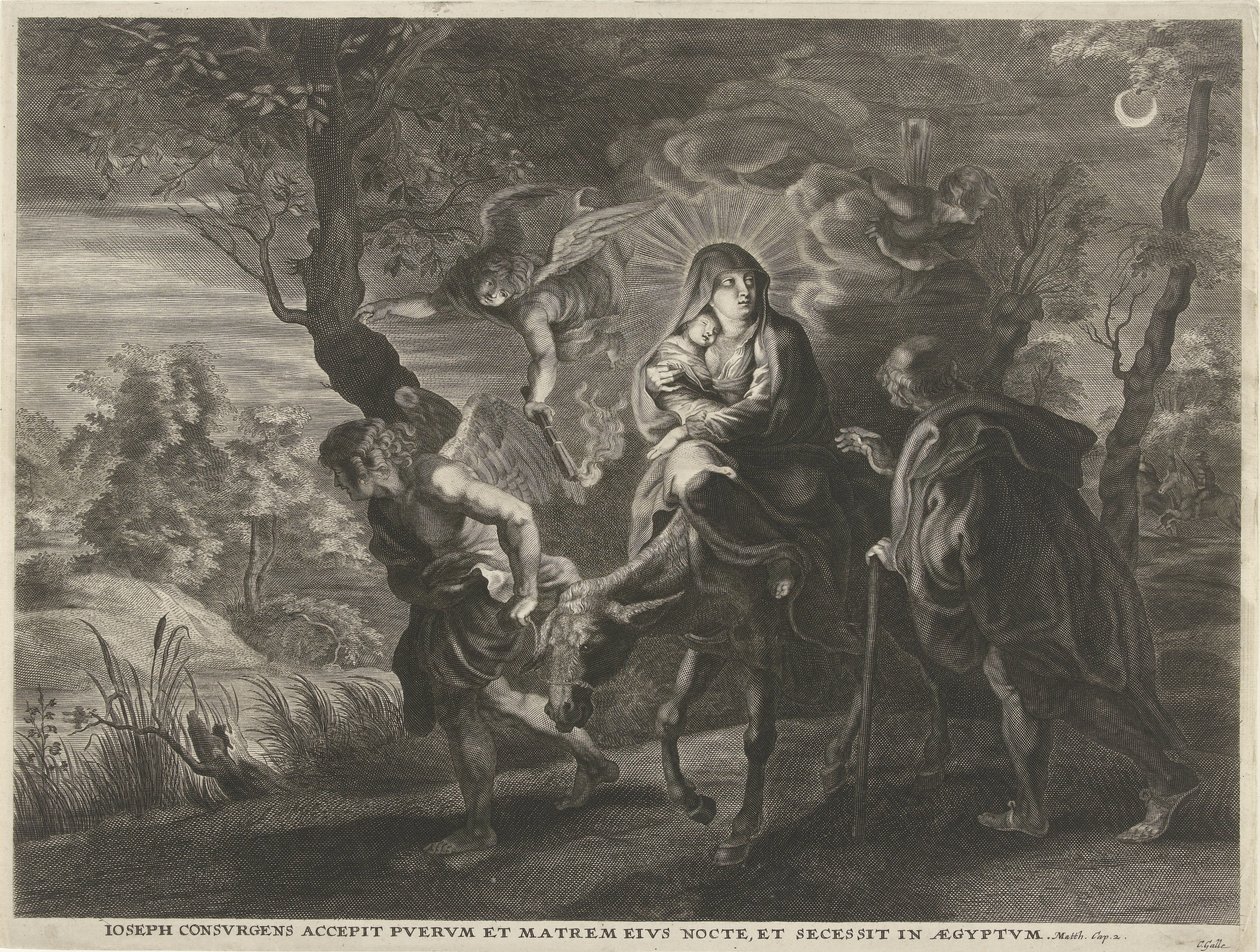 Vlucht naar Egypte door Cornelis Galle (I)