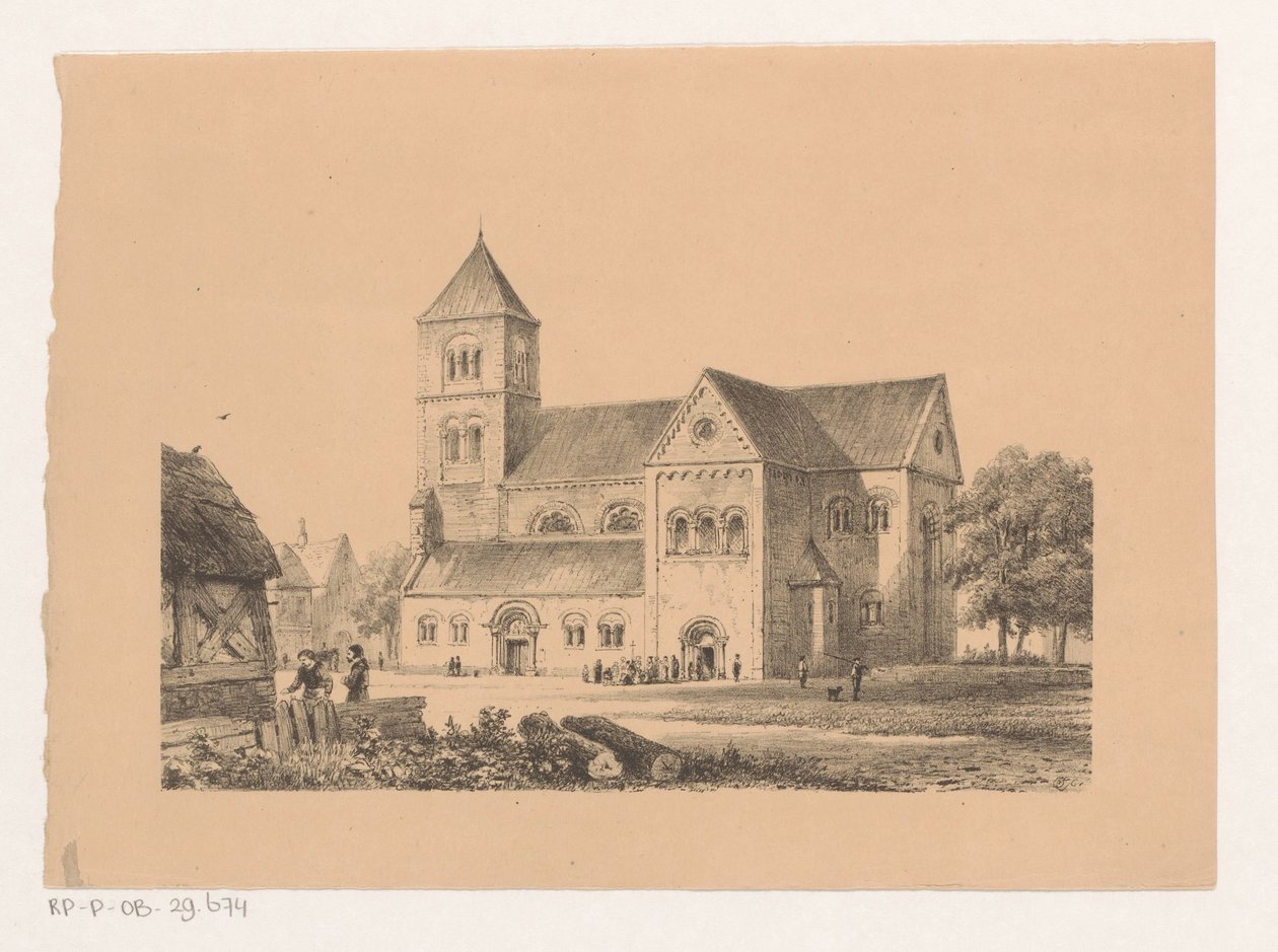 Twaalfde-eeuwse kerk door Cornelis Springer