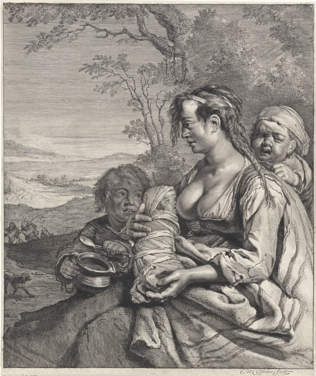 Heidin door Cornelis Visscher (II)