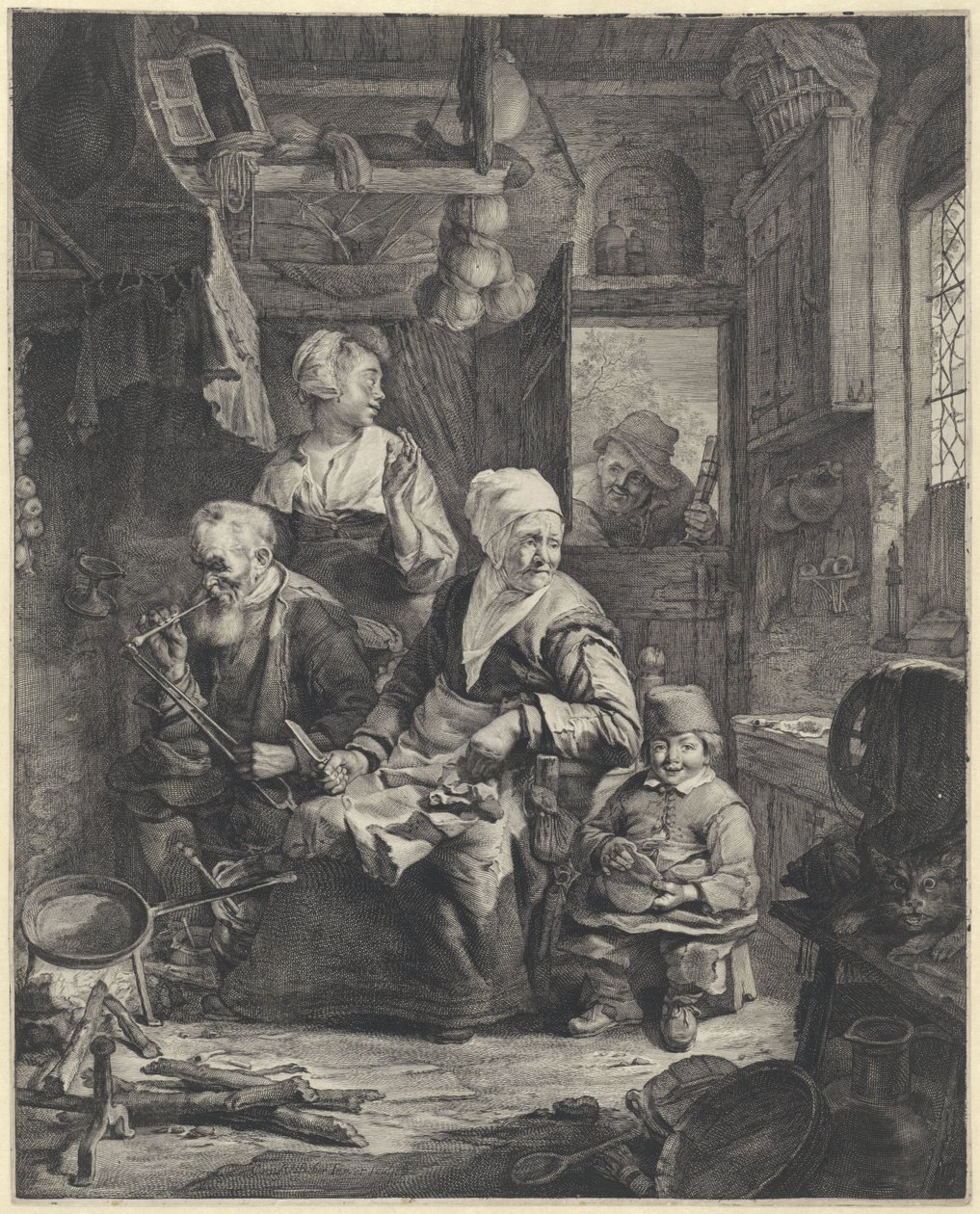 Pannenkoekenbakster door Cornelis Visscher (II)