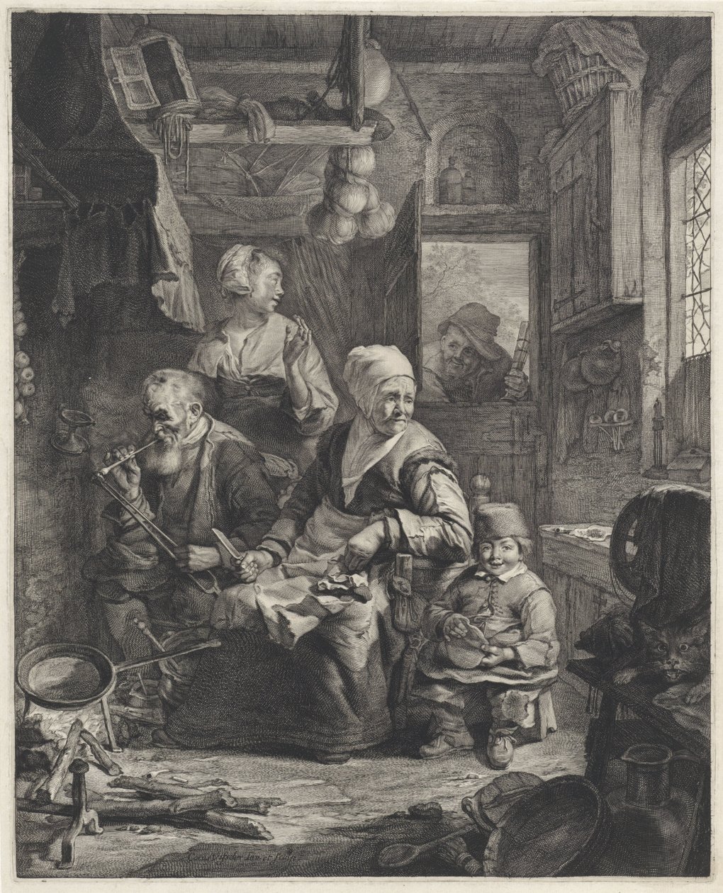 Pannenkoekenbakster door Cornelis Visscher (II)
