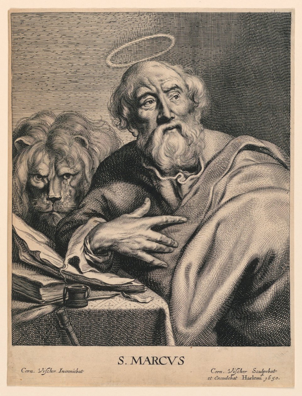 Sint Marcus (S.Marcvs) door Cornelis Visscher