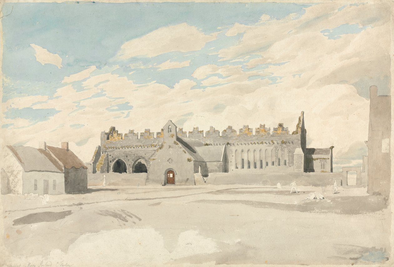 Ardfert Kathedraal, Kerry, Ierland door Cornelius Varley