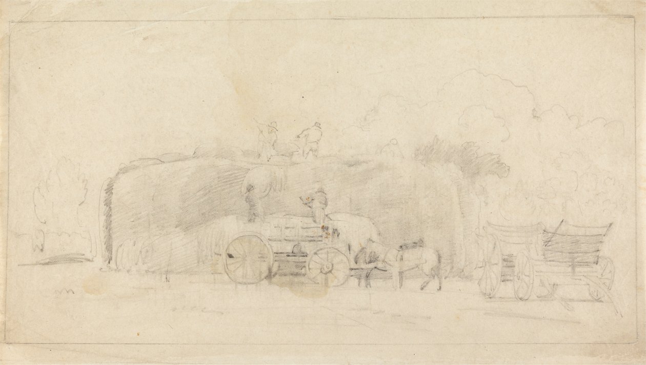 Hooimachters door Cornelius Varley