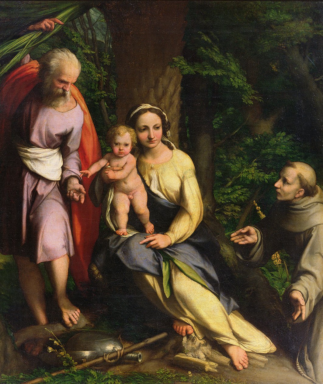 Rust tijdens de vlucht naar Egypte, c.1515 door Antonio da Correggio