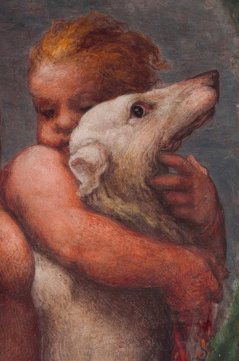 Parma, Camera di S.Paolo, Putto door Antonio da Correggio