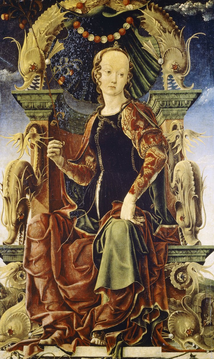 Een muze, mogelijk Calliope door Cosimo Tura