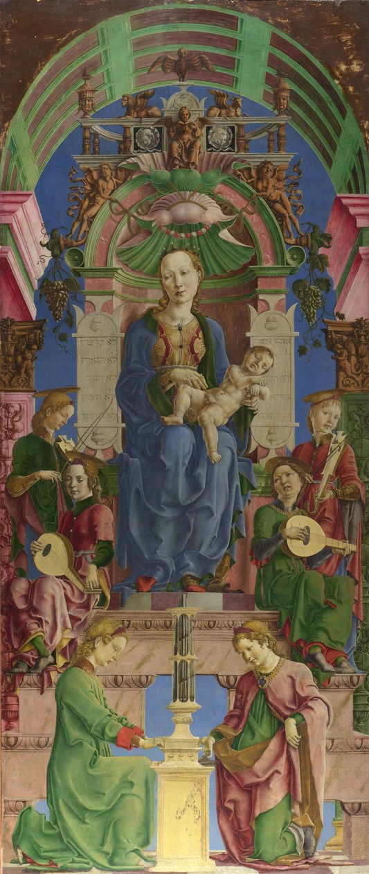 De Maagd en het Kind op de troon, 1470s door Cosimo Tura