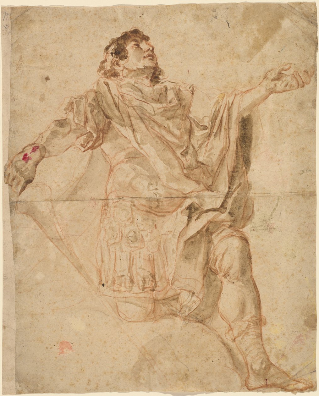 Sint Joris Knielend (recto) door Cosmas Damian Asam