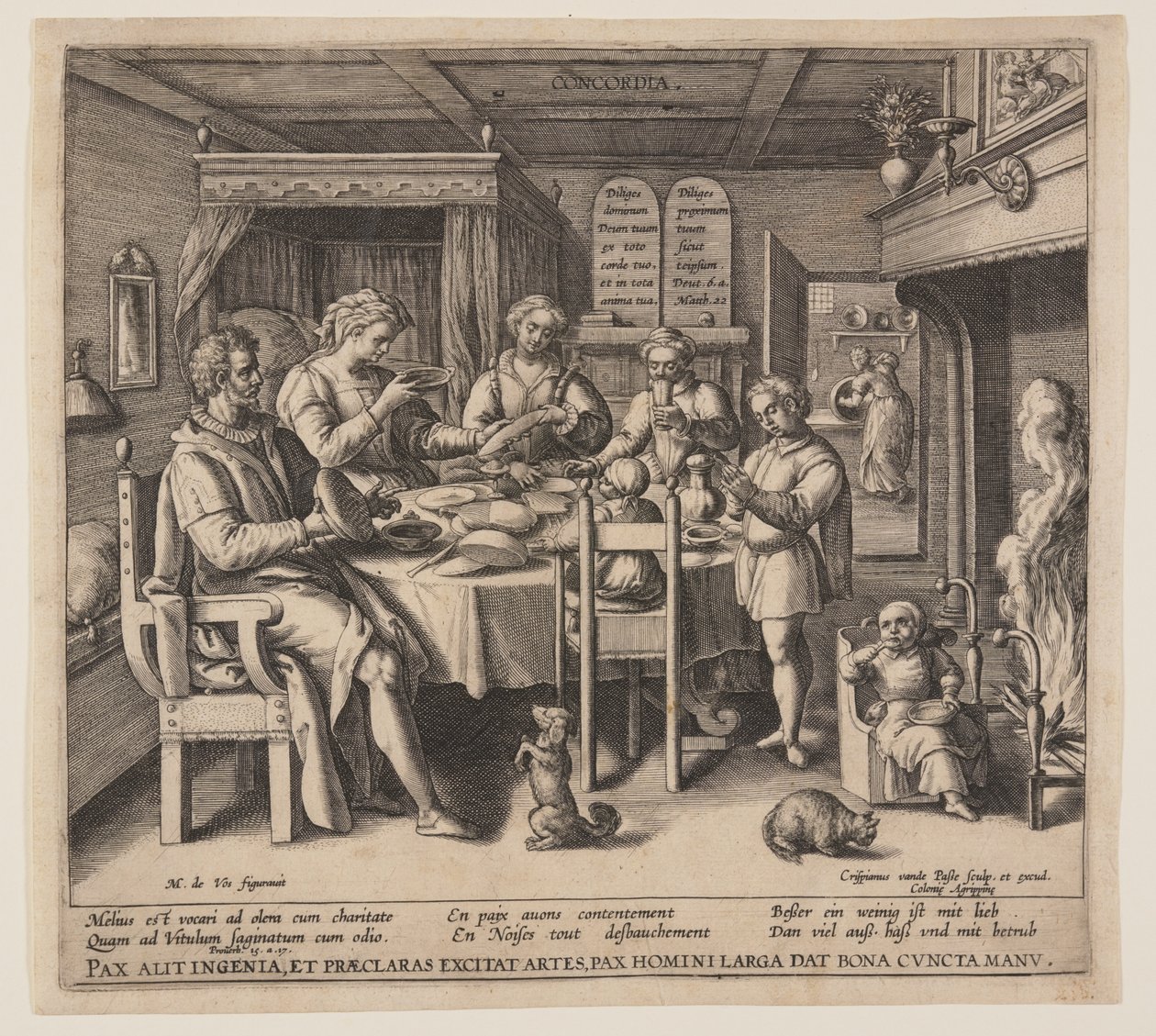 Condordia door Crispijn van de Passe I