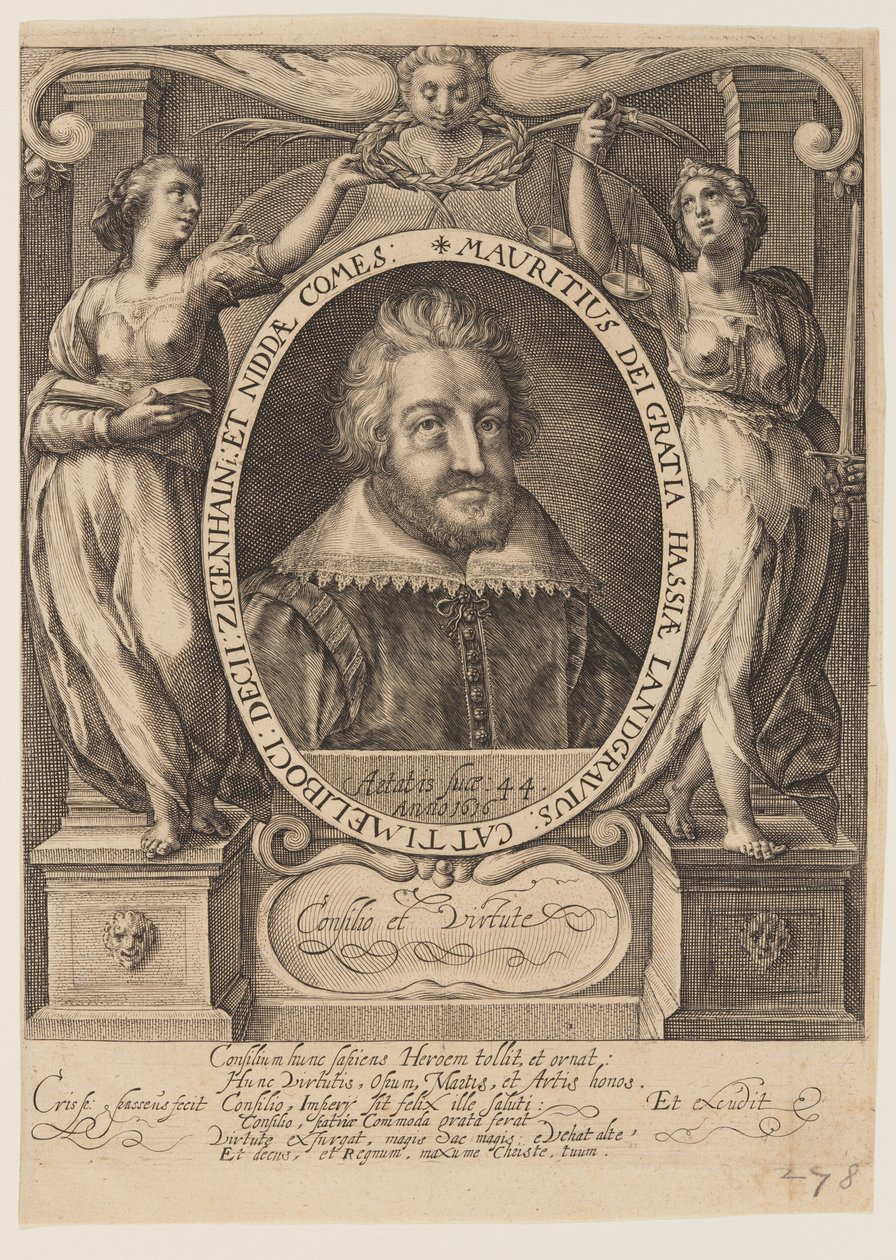 Maurits, landgraaf van Hessen door Crispijn van de Passe I