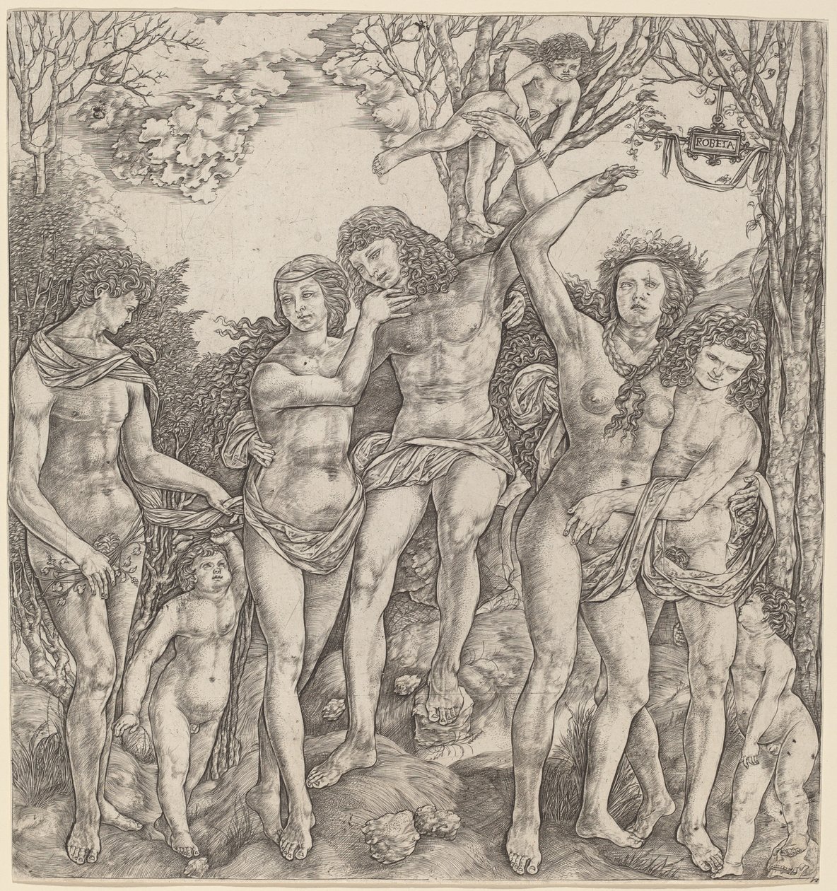 Allegorie van Vleselijke Liefde door Cristofano Robetta