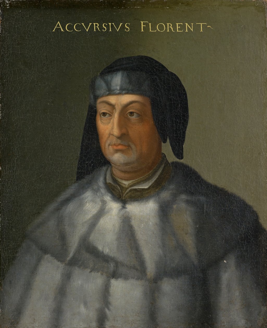 Portret van Accursius, ca. 1560 door Cristofano dell Altissimo