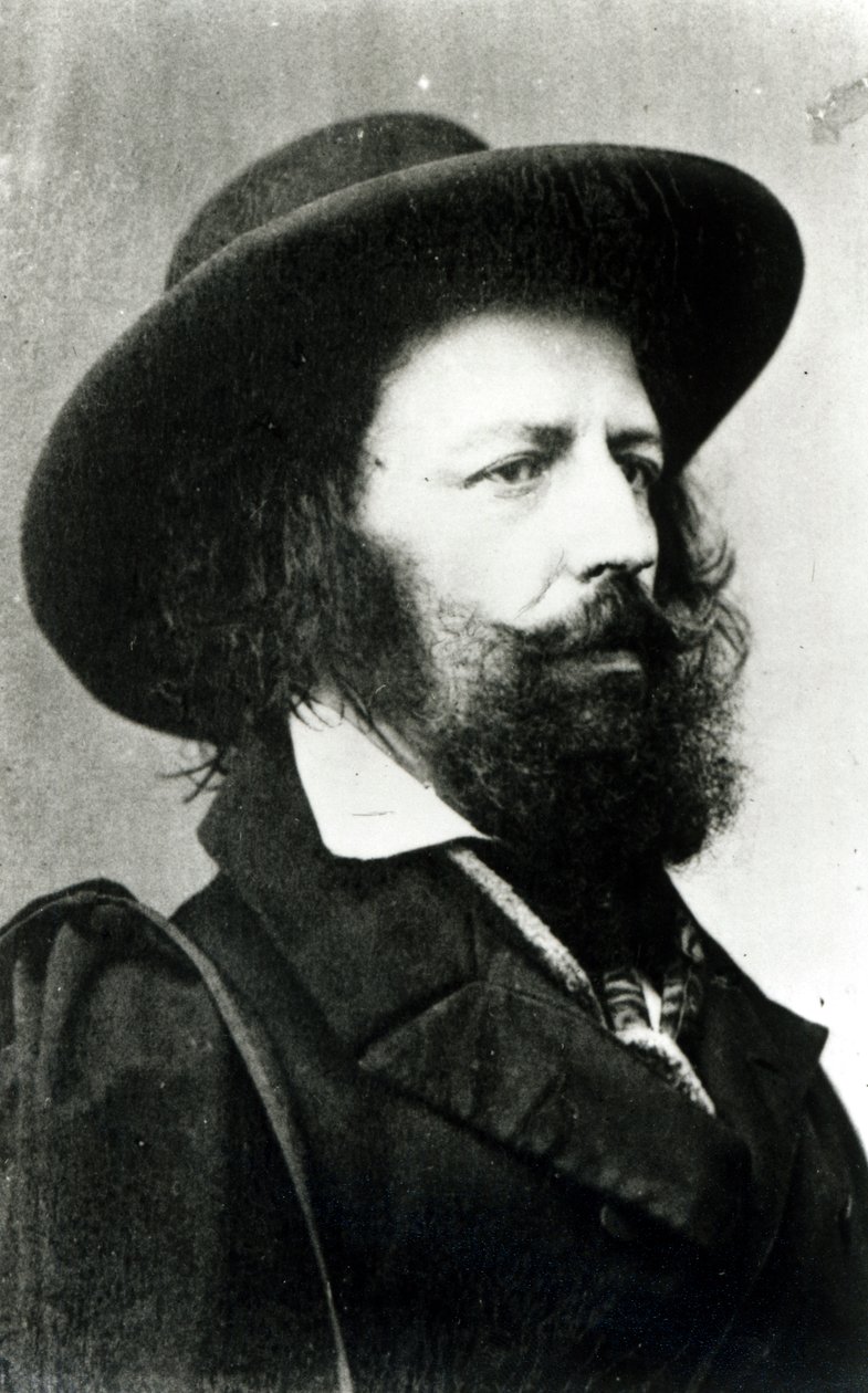 Alfred, Lord Tennyson (1809-92) gefotografeerd door Cundall en Donnes, 15 april 1861 door Cundall and Downes