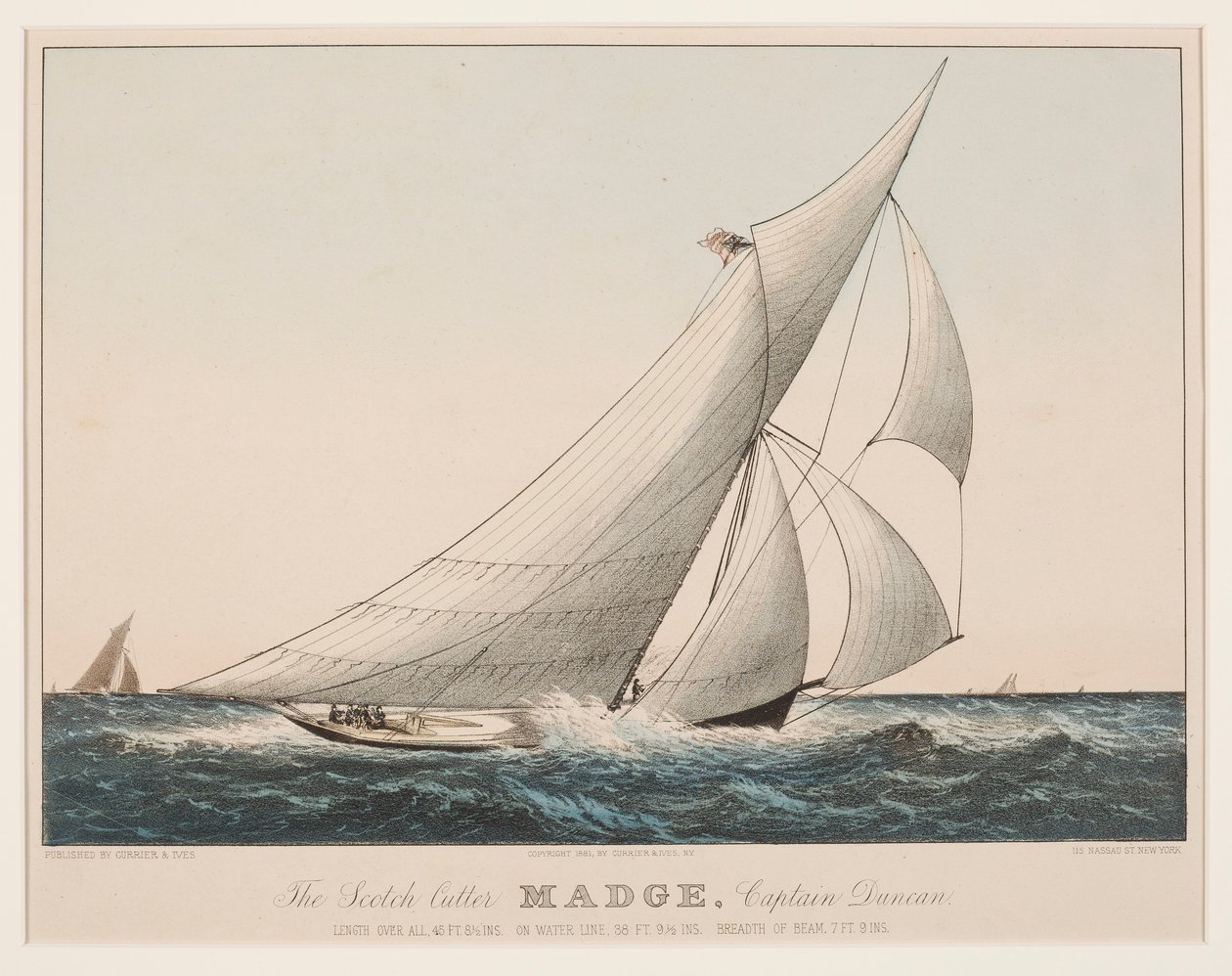 De Schotse Cutter Madge, Kapitein Duncan door Currier and Ives