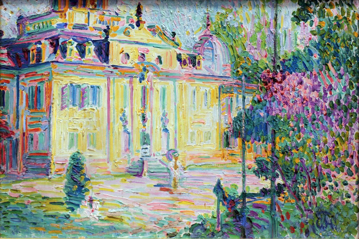 Slot Belvedere bij Weimar door Curt Herrmann