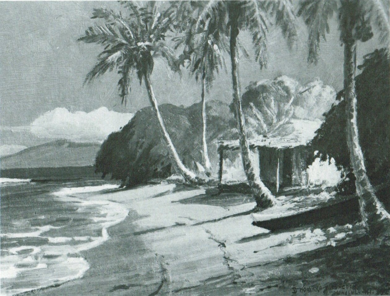 Ochtendlicht - Lahaina, Maui door D. Howard Hitchcock