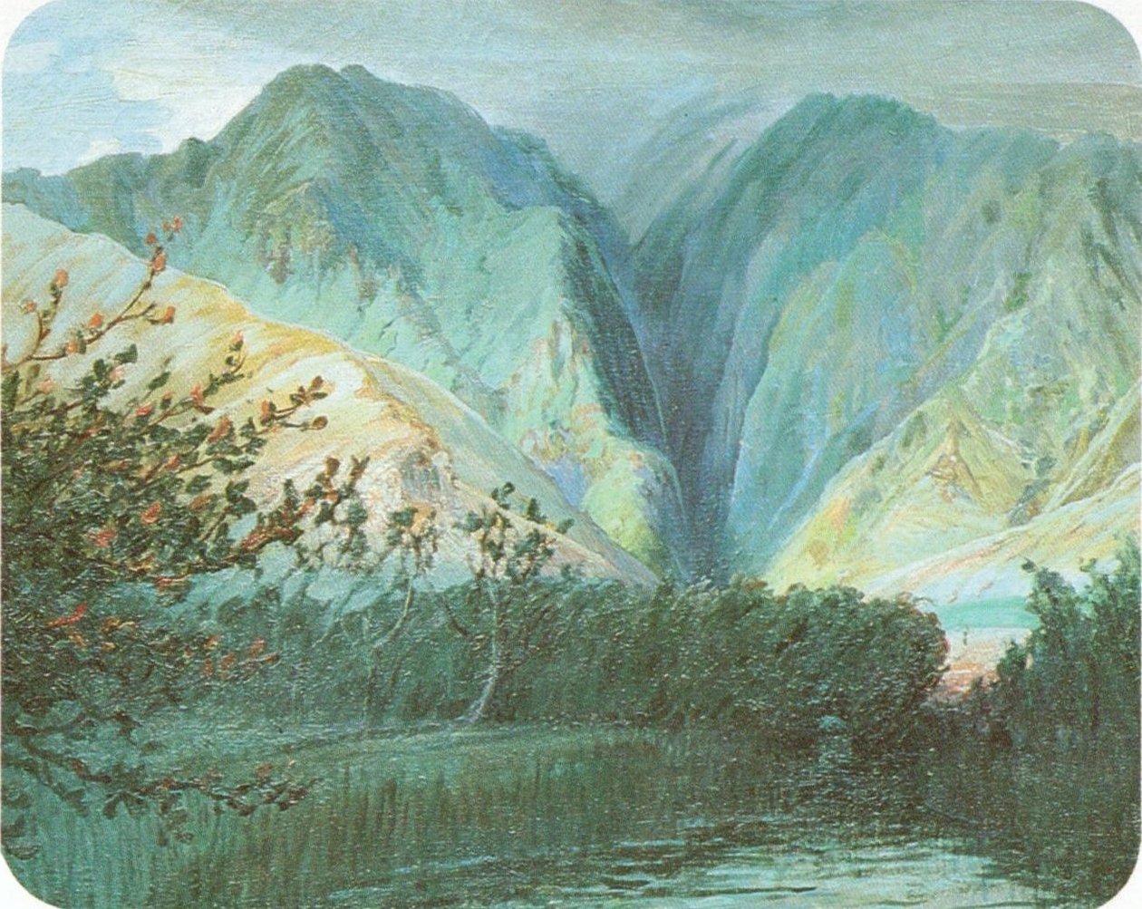 Heilige Watervallen, Oahu door D. Howard Hitchcock