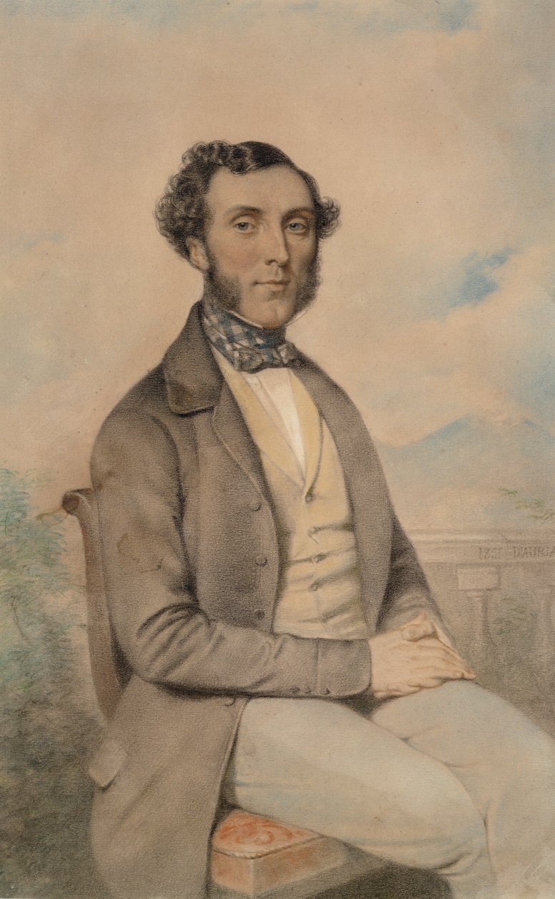 Portret van een Zittende Heer, 1851 door DAuria