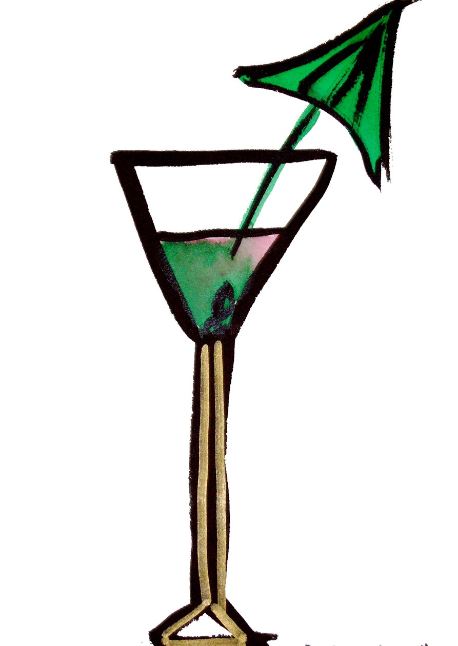 Cocktailglas door Daisy de Villeneuve
